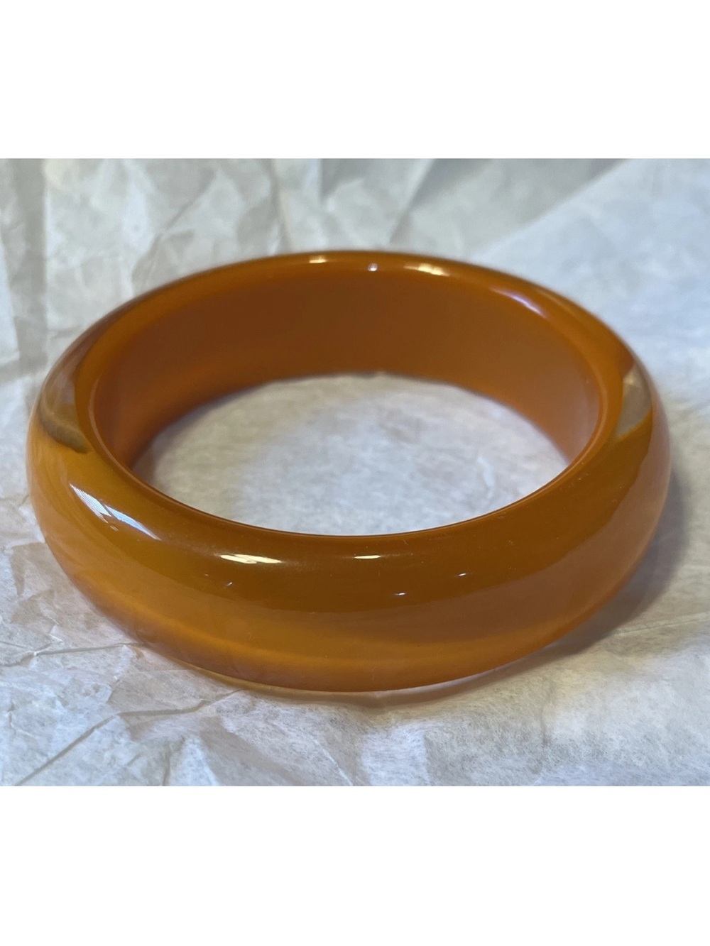 Iris Apfel Rara Avis Chunky Orange Resin Bangle (2014)